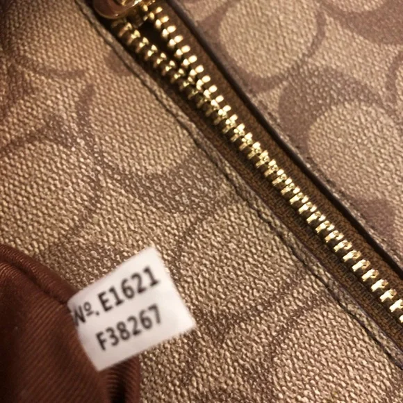 Coach Hobo Bag Coated Canvas Signature C Leather Tan Brown - Picture 10 of 10